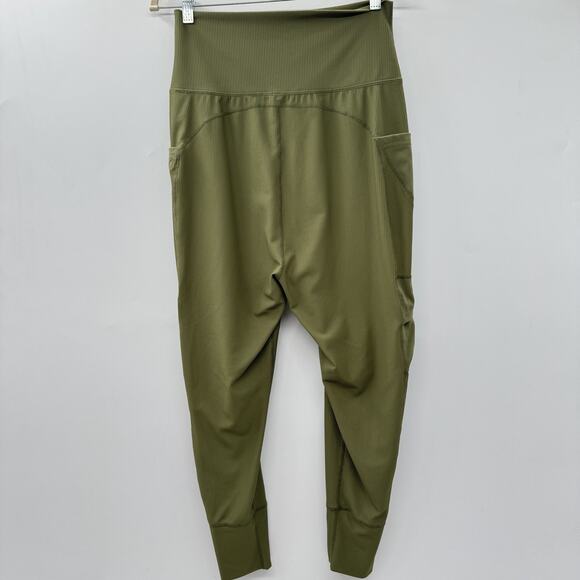 Free People Movement Take A Hike Harem Pants Sz M Olive Green Cargo Stretch - Picture 5 of 15